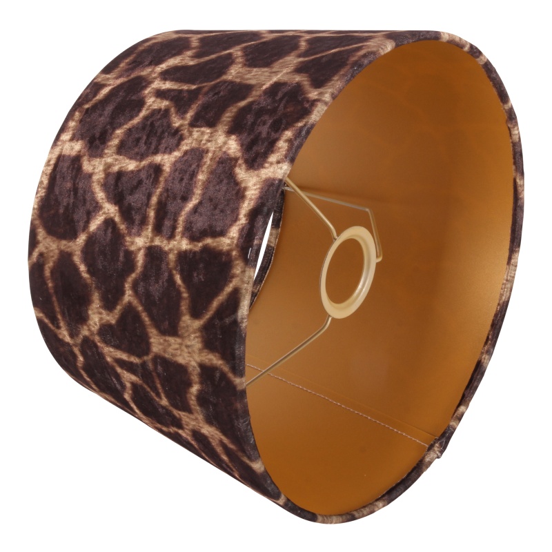 Lampenkap 30 cm - Rond - Bruin - Stof