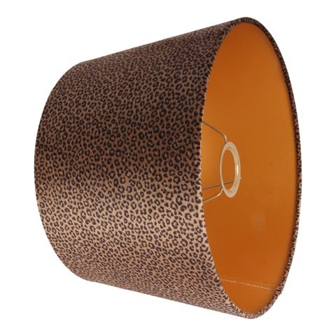Lampshade 30 cm - Leopard Print - Brown - Fabric