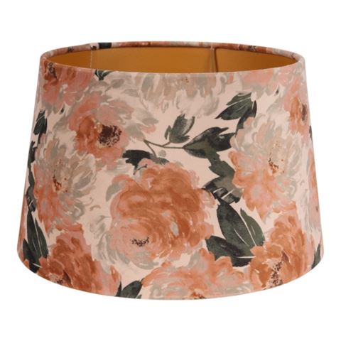 Lampenschirm 30 cm – Blumenmuster – Rosa – Stoff