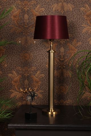 Lampenkap 30 cm - Rond - Rood - Stof