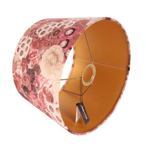Abat-jour 30 cm - Rond - Rose - Tissu