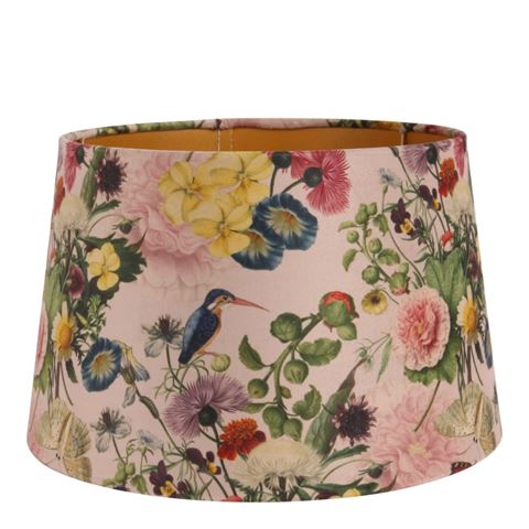 Lampenschirm 30 cm – Botanischer Druck – Rosa – Stoff