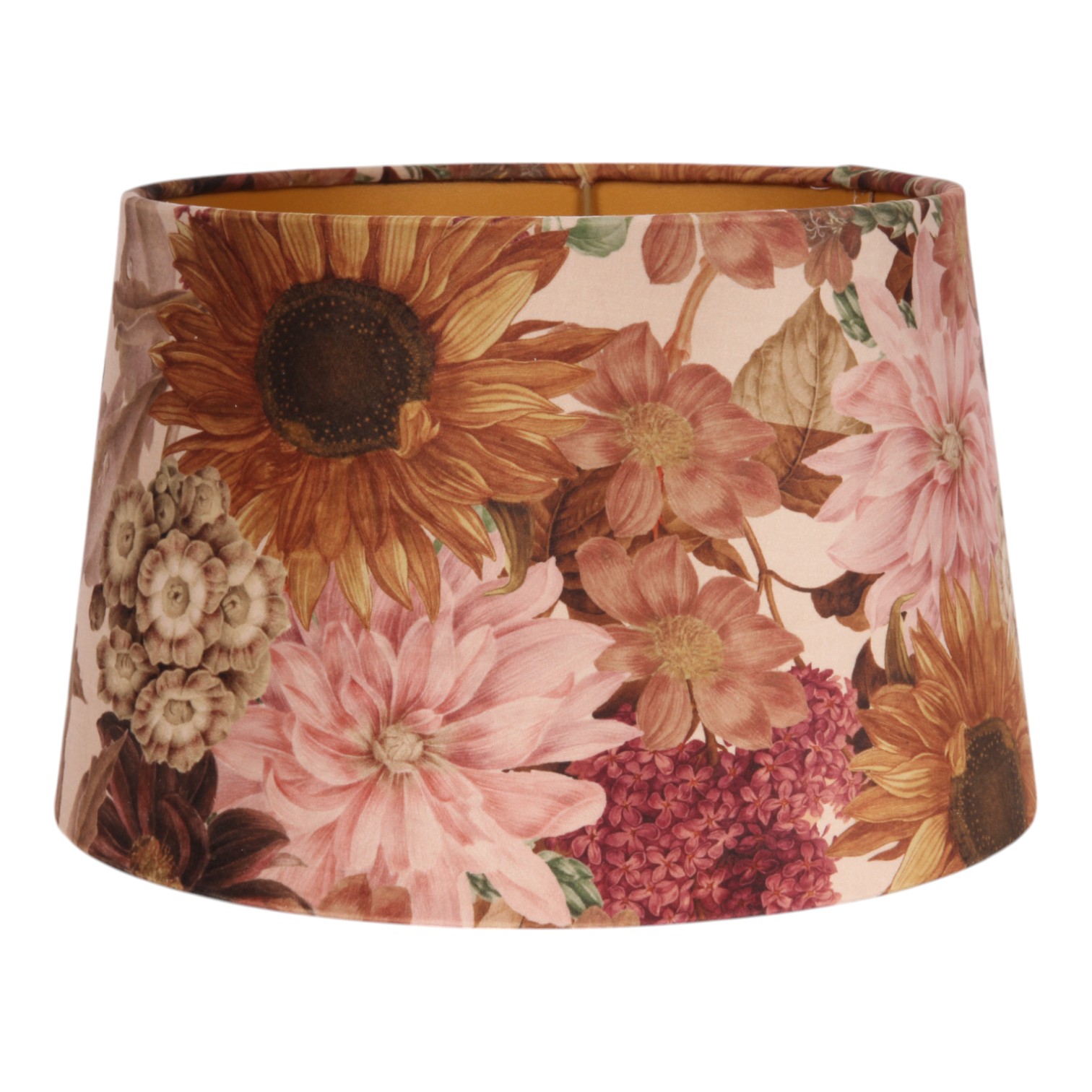 Lampenkap 30 cm - Bloemenprint - Roze - Stof