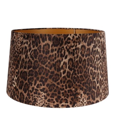 Lampenschirm 40 cm – Leopardenmuster – Braun – Stoff