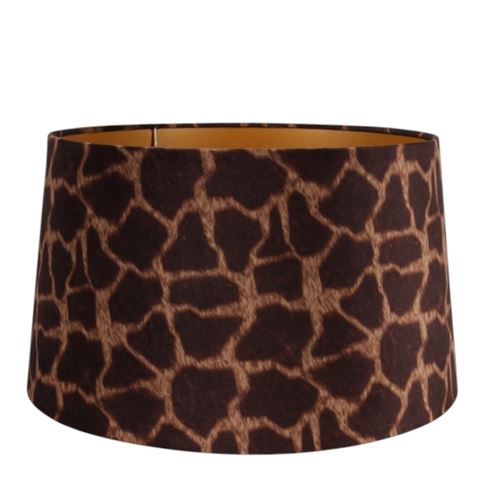 Lampenkap 40 cm - Girafprint - Bruin - Stof