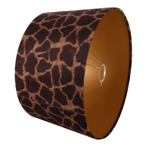 Lampenkap 40 cm - Girafprint - Bruin - Stof