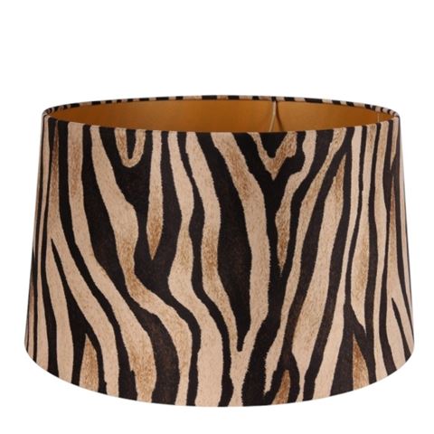 Lampshade 40 cm - Zebra Print - Brown - Fabric