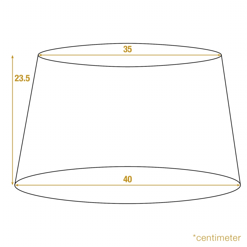 Lampshade 40 cm - Botanical Print - Brown - Fabric