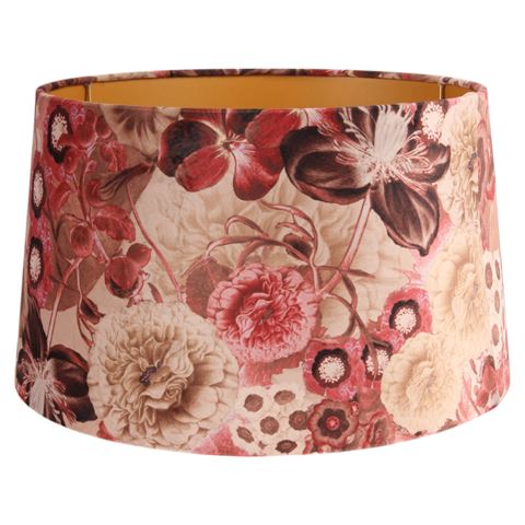Lampshade 40 cm - Floral Print - Pink - Fabric