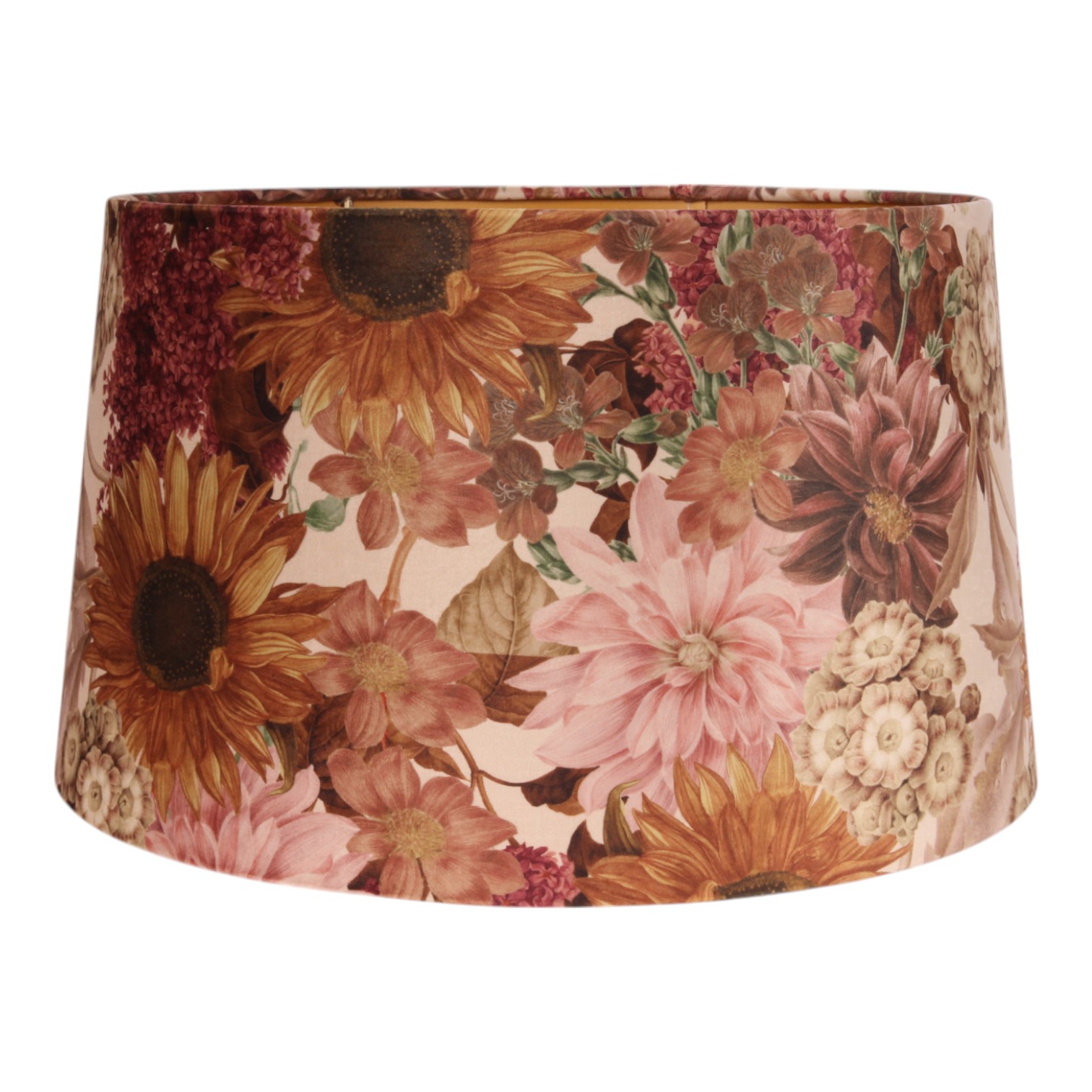 Lampshade 40 cm - Floral Print - Pink - Fabric