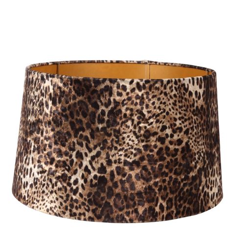 Lampshade 50 cm - Leopard Print - Brown - Fabric