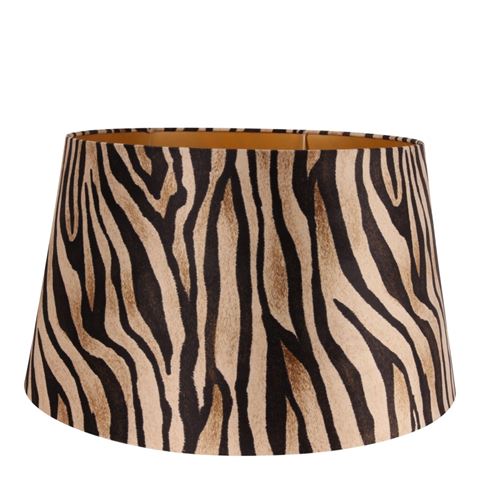 Lampenkap 50 cm - Zebraprint - Bruin - Stof