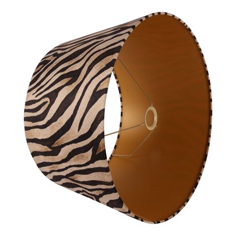 Lampenkap 50 cm - Zebraprint - Bruin - Stof