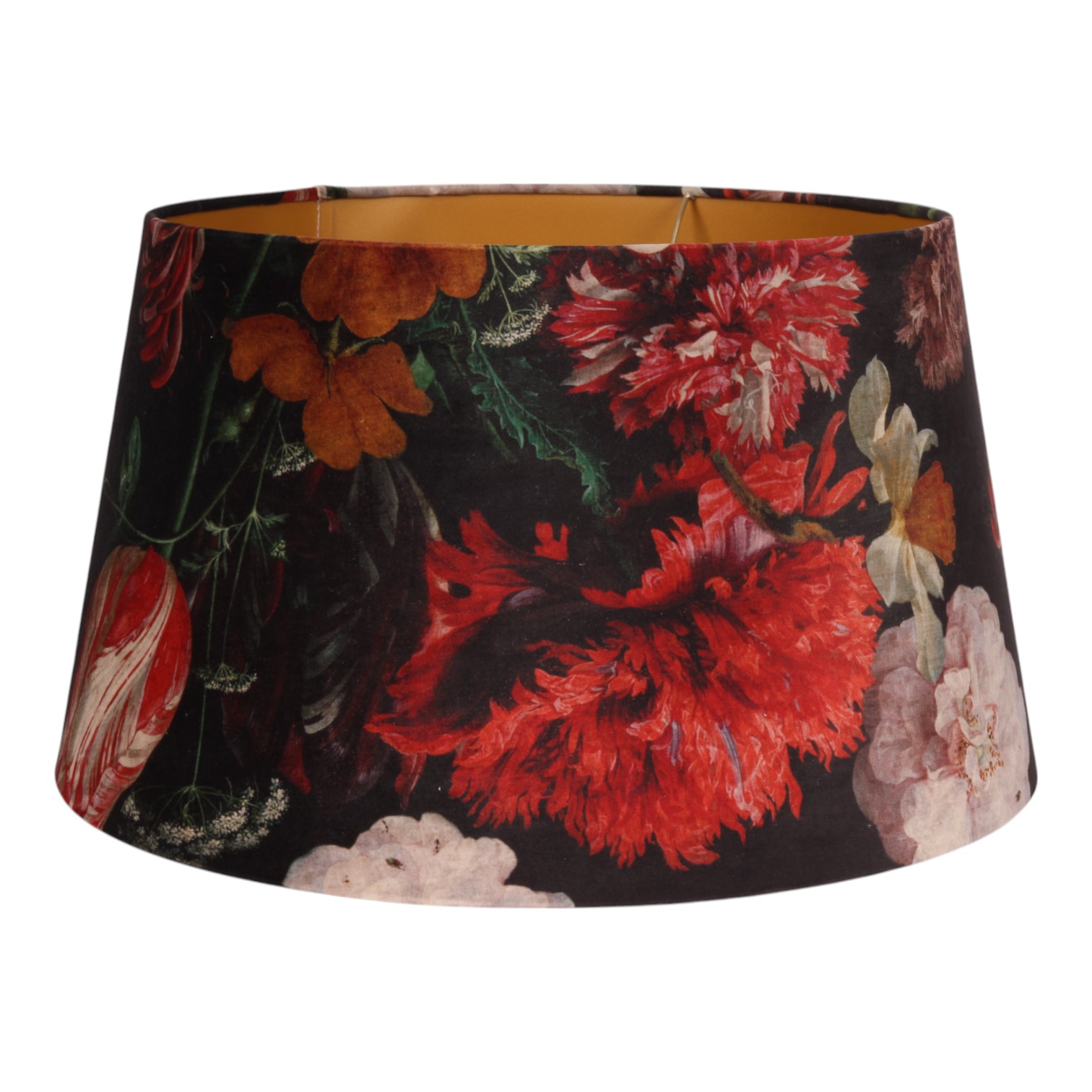 Lampenkap 50 cm - Bloemenprint - Rood - Stof