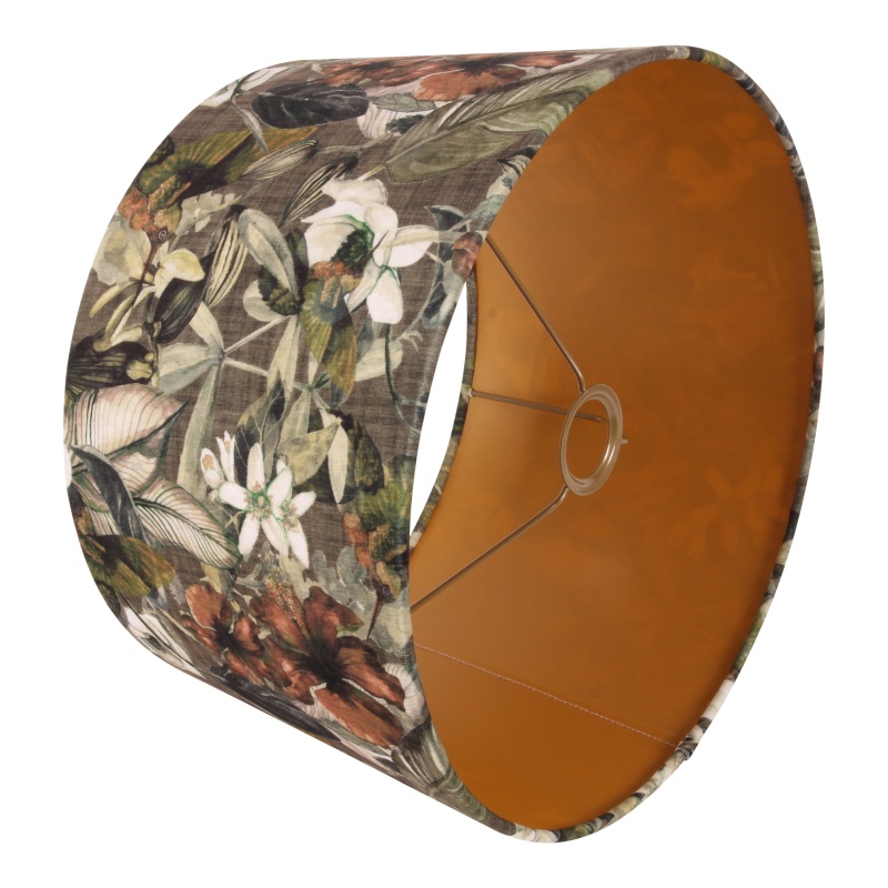 Lampenkap 50 cm - Bloemenprint - Groen - Stof