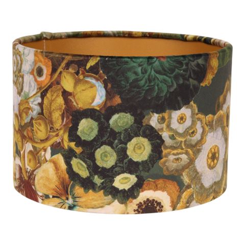 Lampenkap 20 cm - Bloemenprint - Goud - Stof