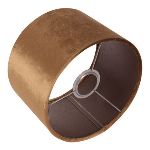 Lampenkap 20 cm - Cilinder - Goud - Stof