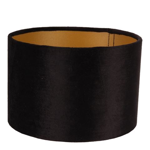 Lampenkap 20 cm - Cilinder - Zwart - Stof