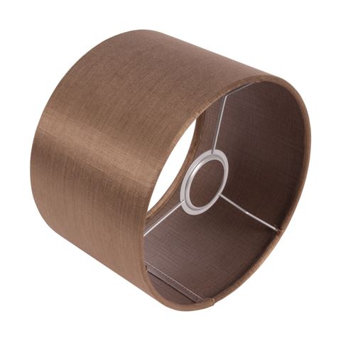 Lampenkap 20 cm - Cilinder - Aardebeige - Stof