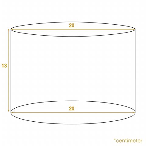 Lampenkap 20 cm - Cilinder - Rood - Stof