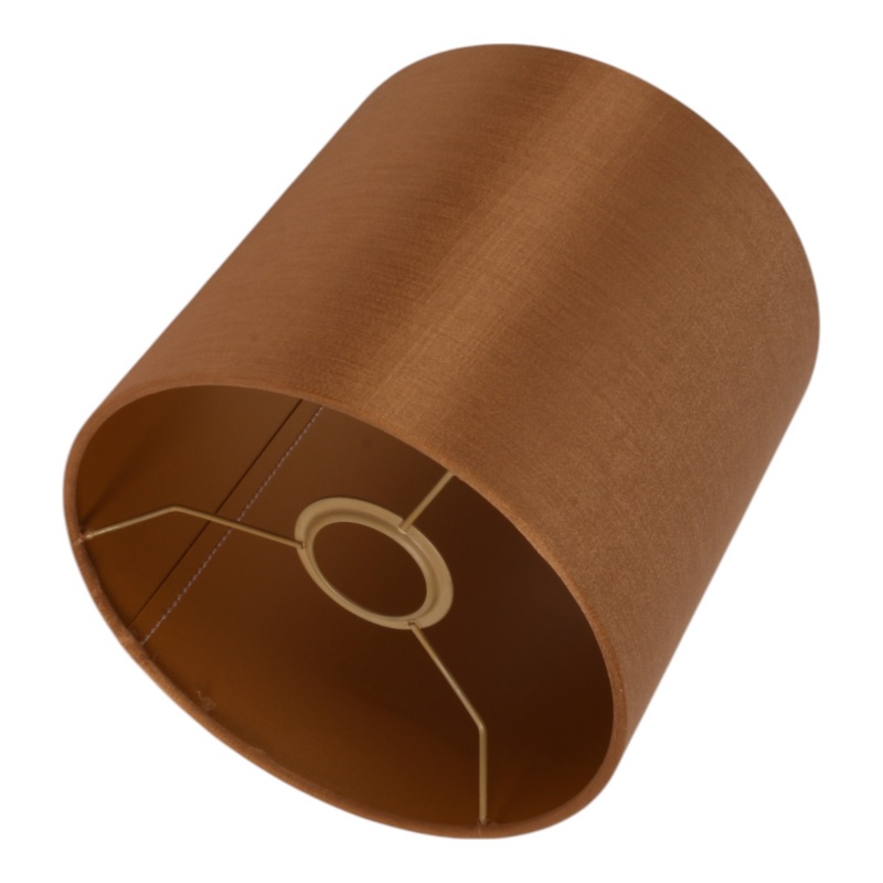 Lampenkap 20 cm - Cilinder - Goud - Stof