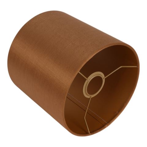 Lampenkap 20 cm - Cilinder - Goud - Stof