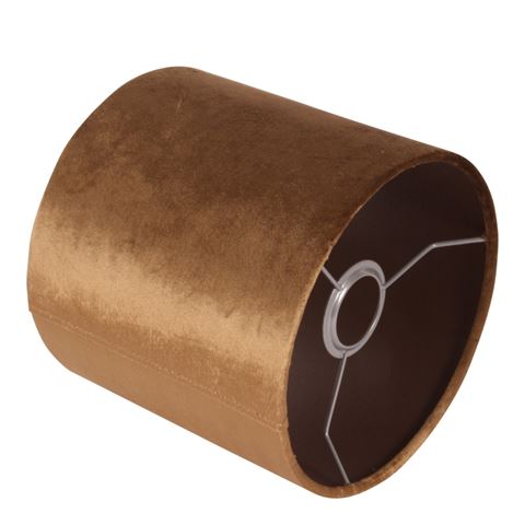 Lampenkap 20 cm - Cilinder - Goud - Stof
