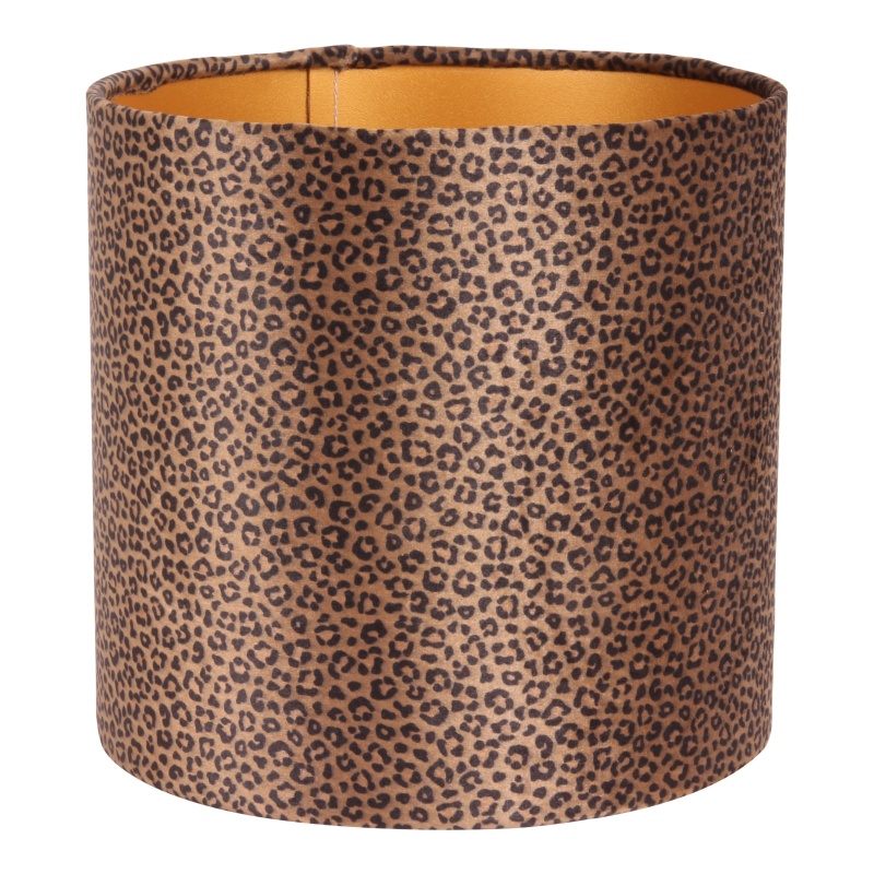 Lampshade 20 cm - Leopard Print - Brown - Fabric