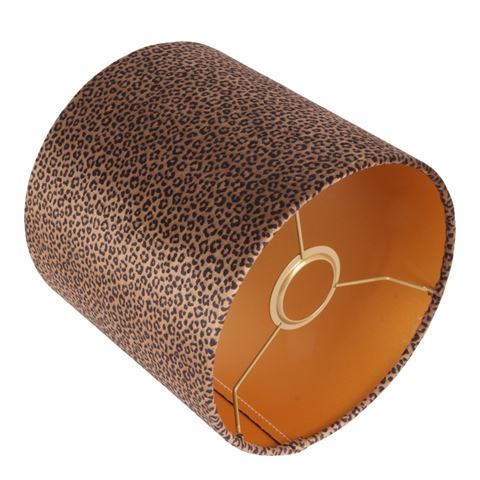 Lampshade 20 cm - Leopard Print - Brown - Fabric