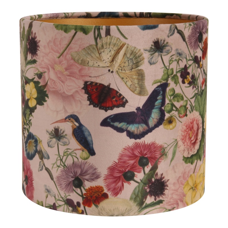 Lampenkap 20 cm - Cilinder - Roze - Stof