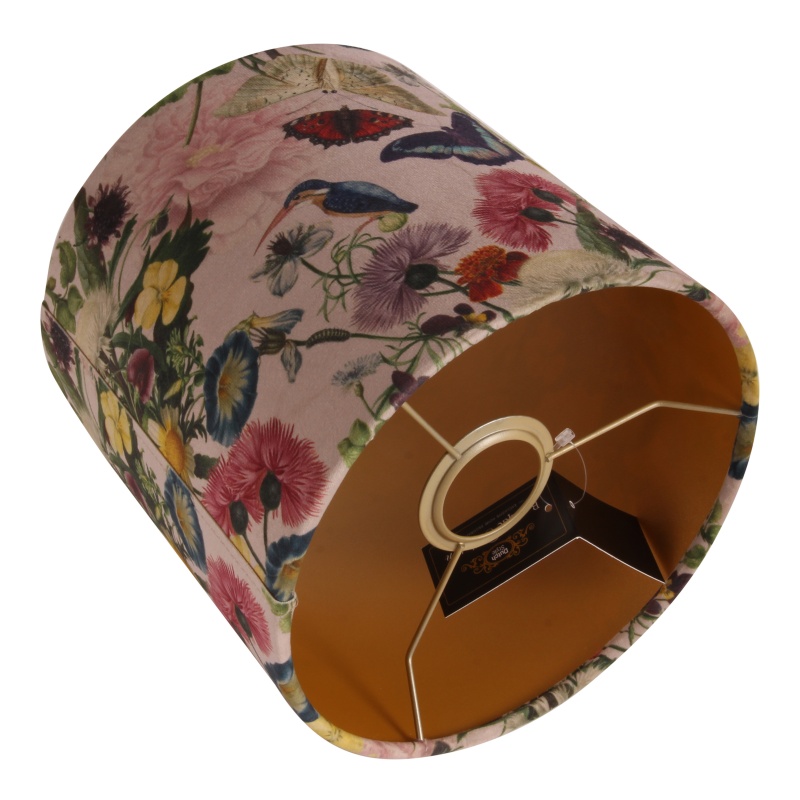 Lampenkap 20 cm - Cilinder - Roze - Stof