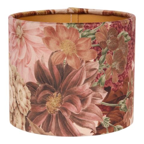 Lampenkap 20 cm - Bloemenprint - Roze - Stof