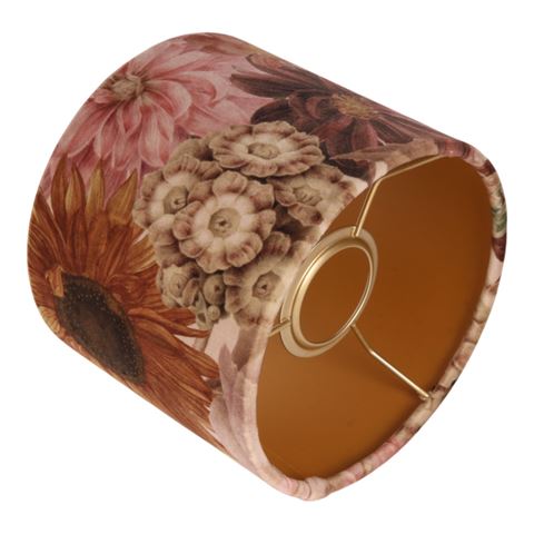 Lampenkap 20 cm - Bloemenprint - Roze - Stof