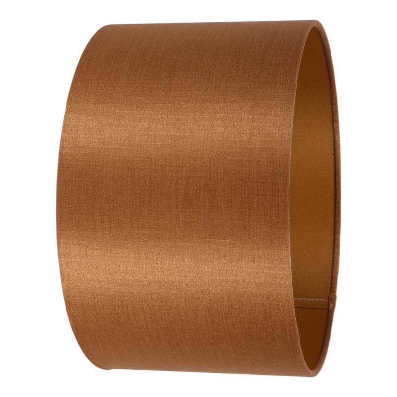 Lampshade 25 cm - Cylinder - Gold - Fabric