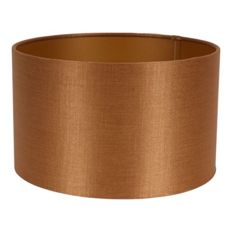 Lampshade 25 cm - Cylinder - Gold - Fabric