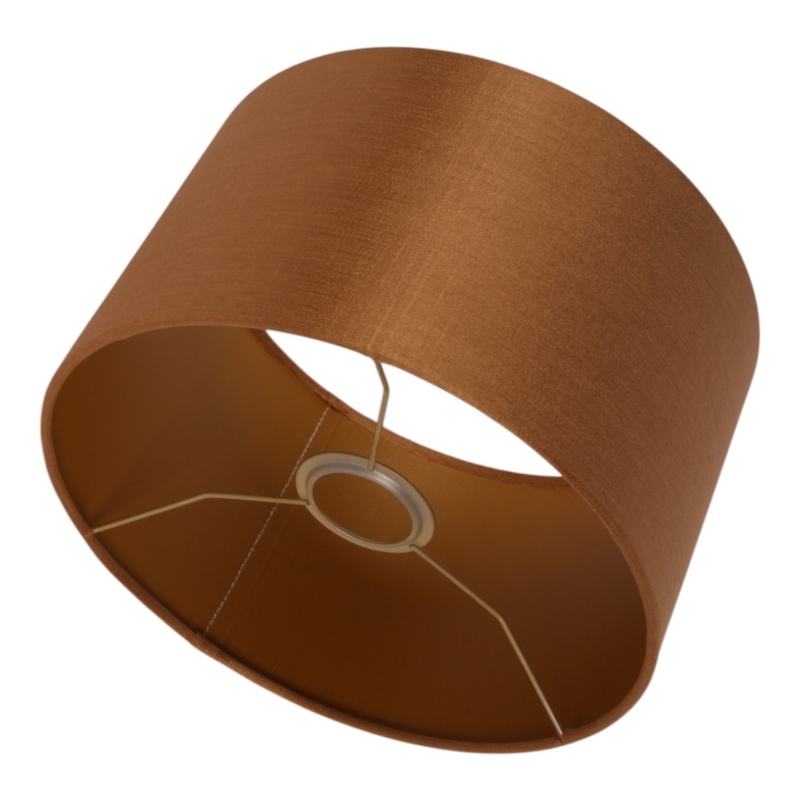 Lampshade 25 cm - Cylinder - Gold - Fabric