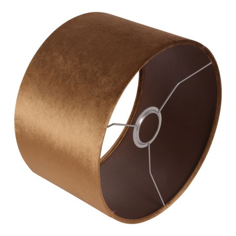 Lampenkap 25 cm - Cilinder - Goud - Stof