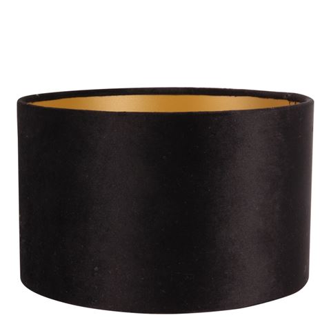 Lampenkap 25 cm - Cilinder - Zwart - Stof