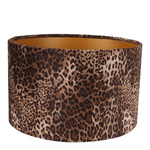 Lampenschirm 25 cm – Leopardenmuster – Braun – Stoff