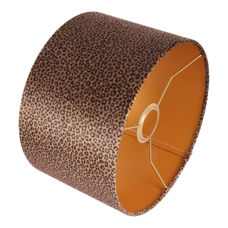 Lampshade 25 cm - Leopard Print - Brown - Fabric