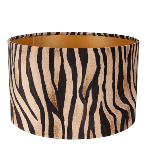 Lampshade 25 cm - Zebra Print - Brown - Fabric