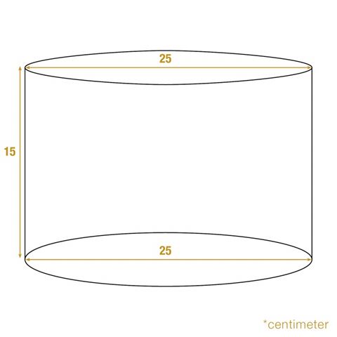 Lampenkap 25 cm - Cilinder - Rood - Stof