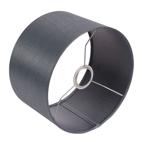 Lampenkap 25 cm - Cilinder - Blauw - Stof