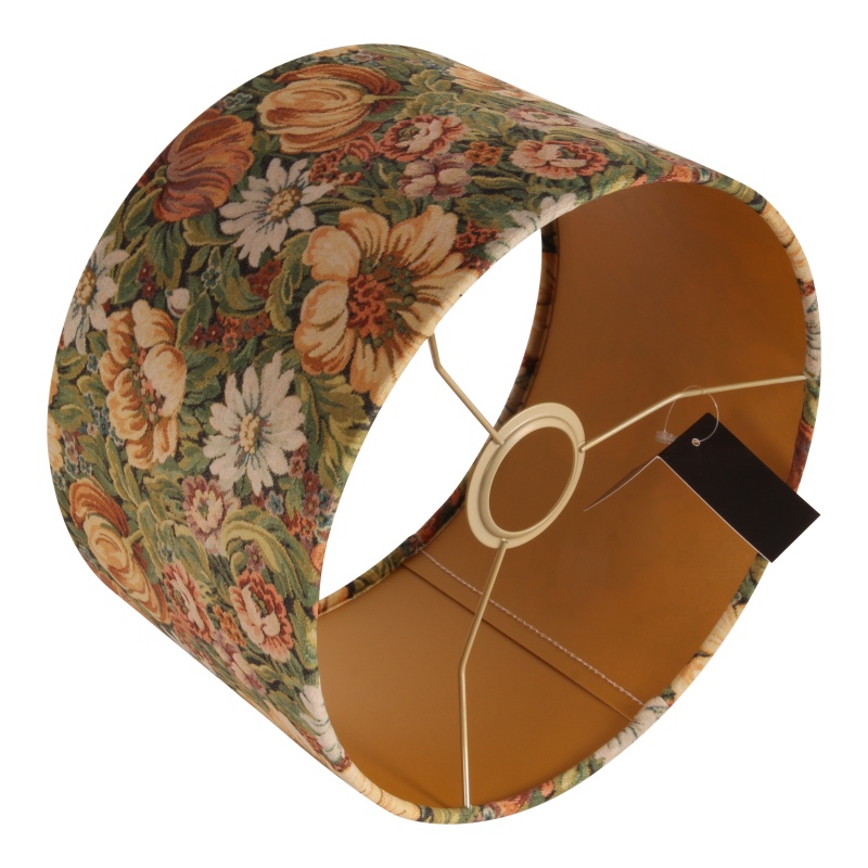 Lampenkap 25 cm - Bloemenprint - Groen - Stof
