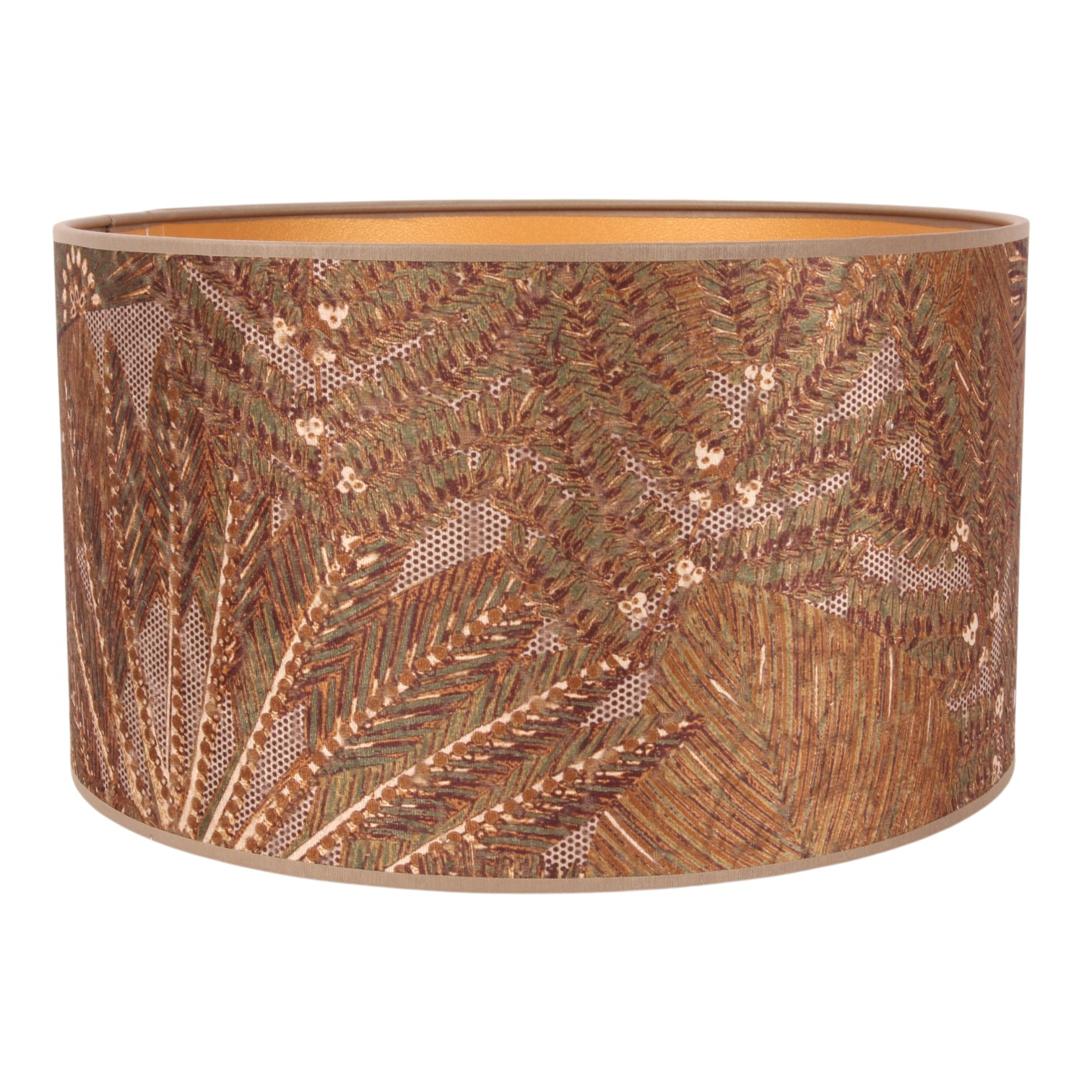 Lampenkap Cilinder 30 cm - Groen/Goud - Stof