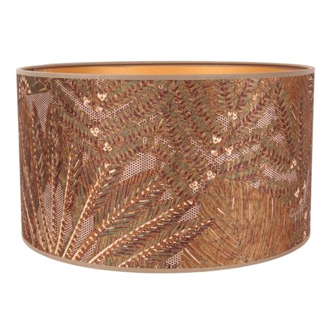 Lampenkap Cilinder 30 cm - Groen/Goud - Stof