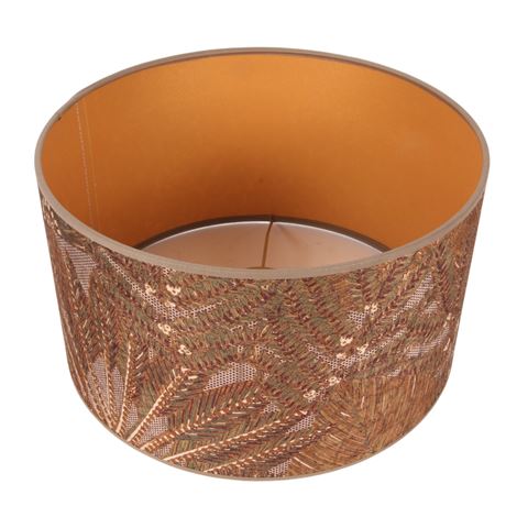 Lampenkap Cilinder 30 cm - Groen/Goud - Stof