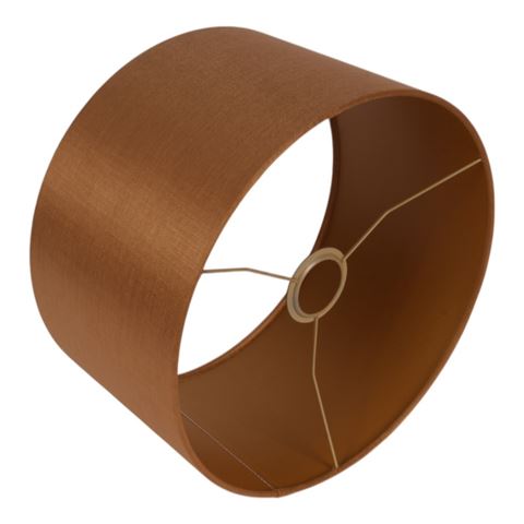Lampenkap 30 cm - Cilinder - Goud - Stof