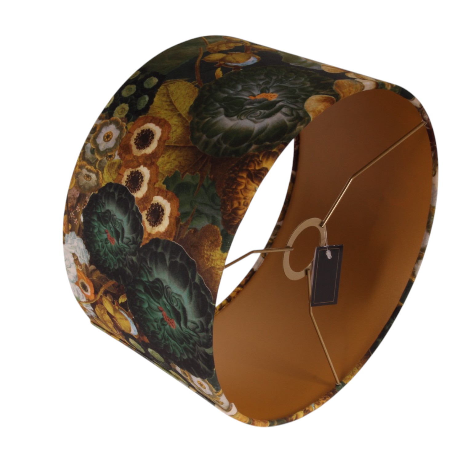 Lampenkap 30 cm - Bloemenprint - Groen - Stof