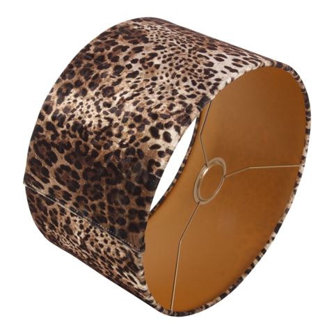 Lampenkap 30 cm - Luipaardprint - Bruin - Stof